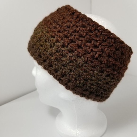 Brown Cream Ivory Flower Dreadlock Dread Ear Warmer Messy Bun Ponytail Hat Unise - Picture 7 of 9